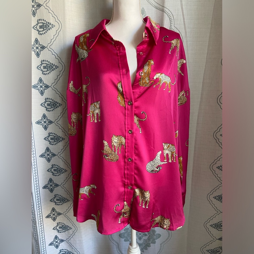 Long sleeve button down tunic